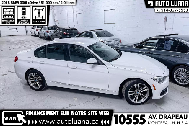 2018 BMW 3-Series 330i xDrive NAVI/CUIR/MAGS/CAMERA/51,000km in Cars & Trucks in City of Montréal - Image 3