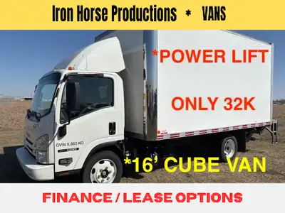 “ONLY 32,OOOK” CAN LEASE, Loaded 2022 Isuzu NNR 16' Alloy Cube Van, Power Lift, 4cy Turbo diesel, Au...