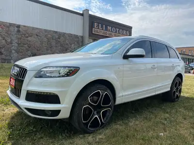 2014 AUDI Q7 3.0L TDI QUATTRO DIESEL. TECHNIK EDITION. S-LINE. MINT CONDITION. PEARL WHITE ON BROWN...