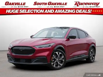 2021 Ford Mustang Mach-E Premium Red Electric Motor Single-Speed Automatic Call us at (905) 845-4211...