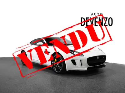 VENDU!!! 2015 Jaguar F-Type Coupe R V8 5.0L 550HP, White on Black/Red Leather, Hex Aluminium Center...