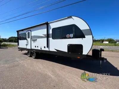Forest River Wildwood Platinum travel trailer 22ERASX highlights: Rear Kitchen Walk-Through Bathroom...
