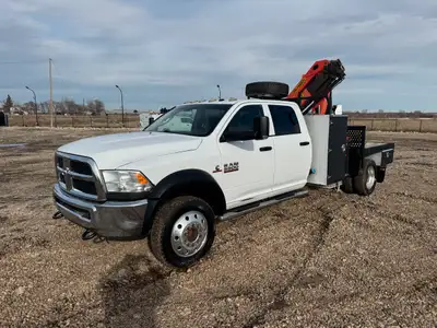 2013 Dodge 5500 Crew Cab SLT 4x4 Picker / Boom Truck + 6.7L Diesel Engine + 4x4 W/ Automatic Transmi...