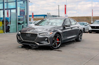 WAS: $30697 NOW: $30197 plus taxes and licensing feesUsed 2019 Genesis G70 Sport Sedan in Grey with... (image 1)