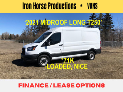 2021 Ford Transit Cargo Van T250 MID ROOF LONG LOADED 71K NICE $