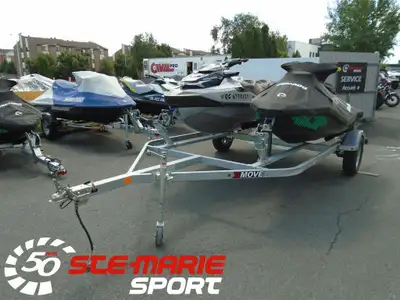 Remorque haut de gamme double Sea-Doo Move 2 galvanisée. Vient avec roue cric et jantes aluminium. M...