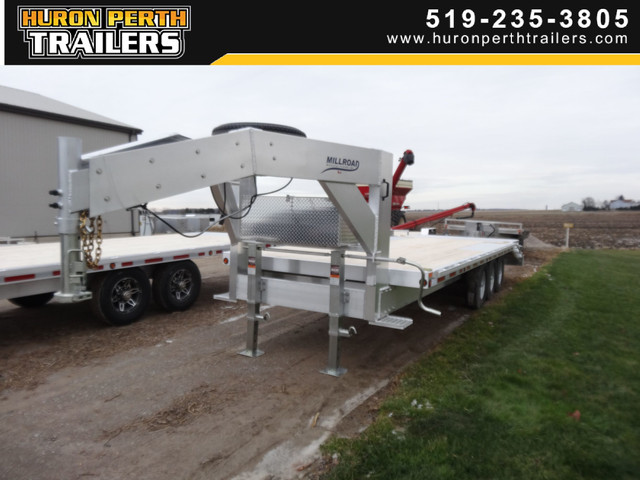 2023 Millroad 101 inches wide x 25ft Aluminum Gooseneck in Cargo & Utility Trailers in London - Image 2