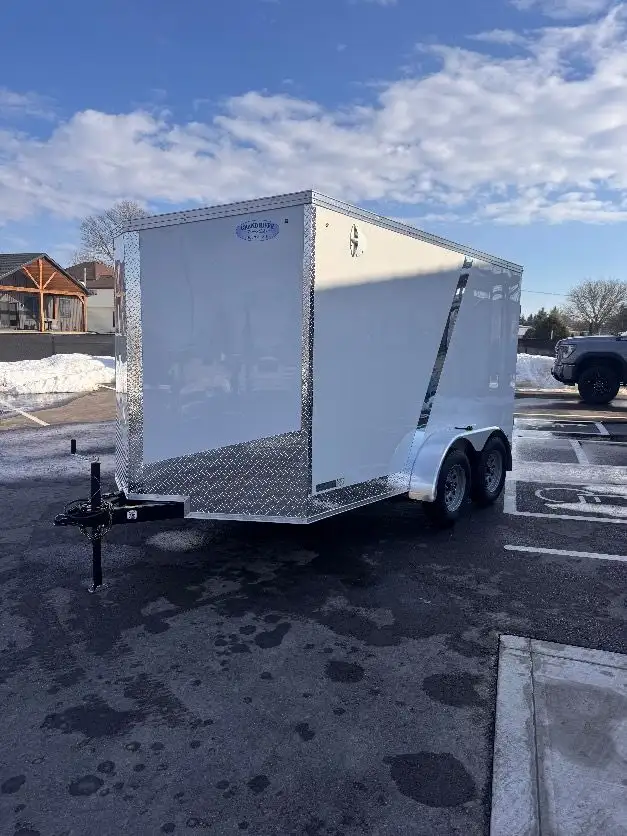 7x12 Tandem Axle 6.6 FT Interior barn door Enclosed Cargo Traile in Cargo & Utility Trailers in Brantford - Image 3