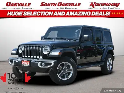 2022 Jeep Wrangler Unlimited Sahara Black Clearcoat 2.0L I4 DOHC 8-Speed Automatic Call us at (905)...