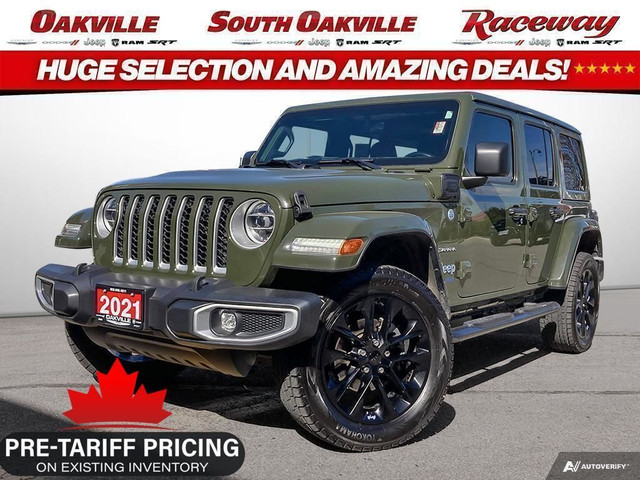2021 Jeep Wrangler 4DR SAHARA 4XE | CLEAN CARFAX | LOCAL TRADE | in Cars & Trucks in Oakville / Halton Region