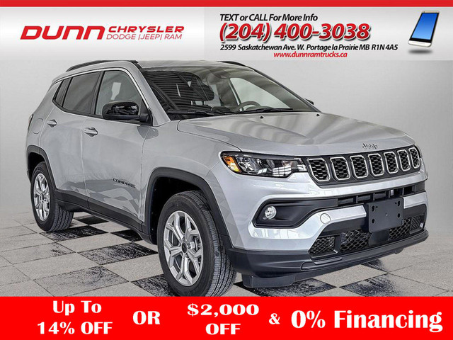 2025 Jeep Compass | NORTH 4x4 | Up to 14% OFF OR 1.99% for 72mo  in Cars & Trucks in Portage la Prairie