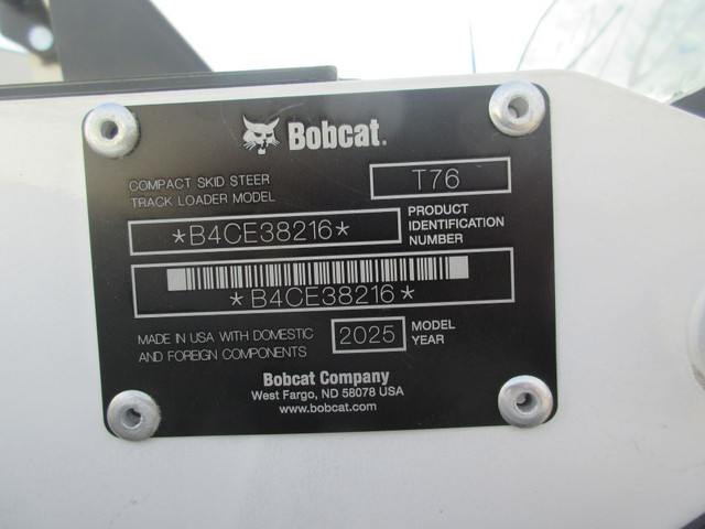 2025 Bobcat T76 in Heavy Equipment in Lethbridge - Image 2