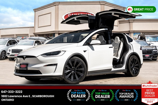 2022 Tesla Model X PLAID AWD 6 PASS 1,020 HP WHITE INT YOKE S in Cars & Trucks in City of Toronto - Image 2