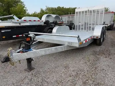 2026 Canada Trailer Galvanized SL7x14 Tandem axle Equipment Hauler. GVWR 15120lbs with a payload of...