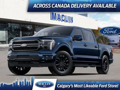 This brand new ANTIMATTER BLUE METALLIC 2025 FORD F-150 LARIAT is powered by a 3.5L POWERBOOST HYBRI...