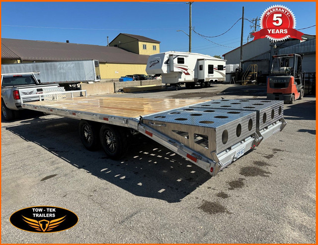 2024 Tow Tek 8x24 All Aluminum Deck over,superwide flat ramps! in Cargo & Utility Trailers in Mississauga / Peel Region - Image 2