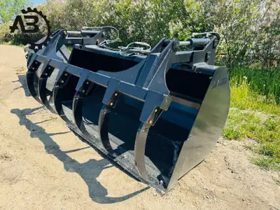New 106" 3.0yrd grapple bucket Made in Canada Hi-vis / iso coupler (different luging is 6-8week wait...