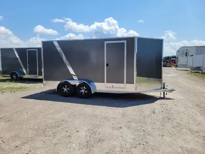 Beckner Trailers all aluminum. Spring Clearence 7 IN-STOCK 7x14' 3'6" V-nose 7' Interior Height 32"...