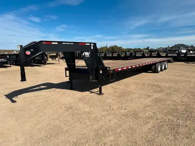 NEW 2025 SWS 8.5 x 40' Gooseneck Trailer Tri Dual Axle 3 x 10,000 lb Axles w/ Electric Brakes all Ax...