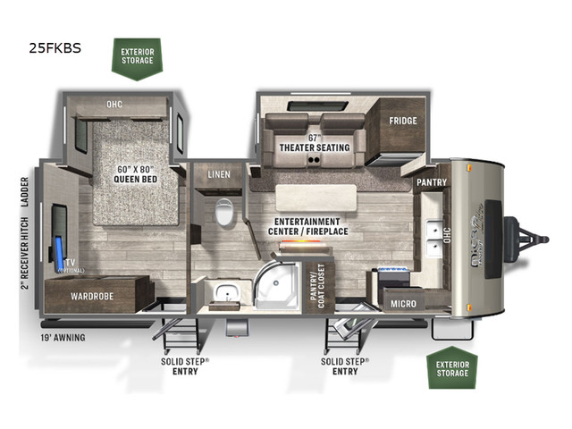 2023 Forest River RV Flagstaff Micro Lite 25FKBS in Travel Trailers & Campers in Saint John - Image 2