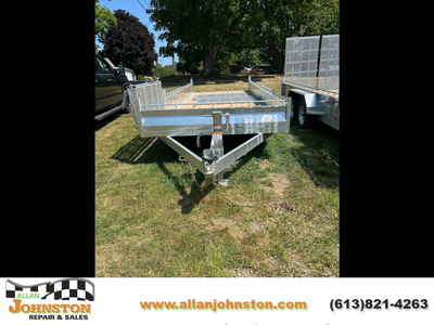 Welcome to Allan Johnston Repair & Sales 7x20 galvanized utility trailer with front side ramp Standa...