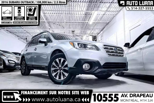 2016 SUBARU Outback 2.5i Limited GPS/TOIT/CUIR/CAMERA/PUSH START in Cars & Trucks in City of Montréal - Image 3