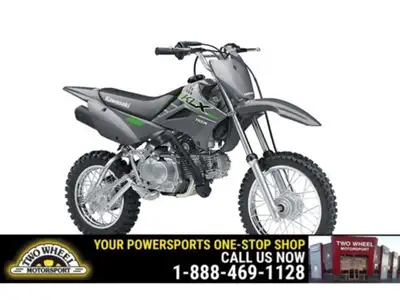 The L version of the KLX110 adds suspension travel and a higher seat height over the standard KLX110...
