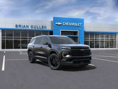 Meet the 2025 Chevrolet Traverse LT, a striking black SUV with an All-Wheel Drive system that provid...