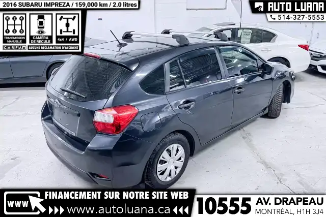 2016 SUBARU Impreza 2.0i MANUEL/CAMERA/CRUISE CONTROL/BLUETOOTH in Cars & Trucks in City of Montréal - Image 3