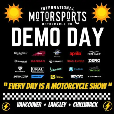 ? Demo Day at International Motorsports ? Every Sunny Day! ?? When: Every sunny day! Call ahead or c...