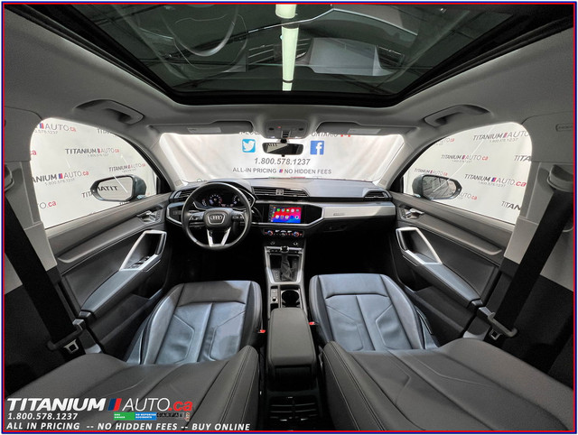 2021 Audi Q3 Quattro-Pano Roof-Apple Play-Heated Wheel-F & R Par in Cars & Trucks in London - Image 2