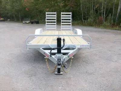 remorque neuve k-trail galvanisee plate-forme 80'' x 20' 2 essieux 7000lb. avec frein electrique bea...