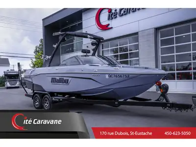 Sur rendez-vous seulement : 514-973-8767 Malibu wakesetter 23LSV 2021 Graphite + Remorque INCLUS. Ba...
