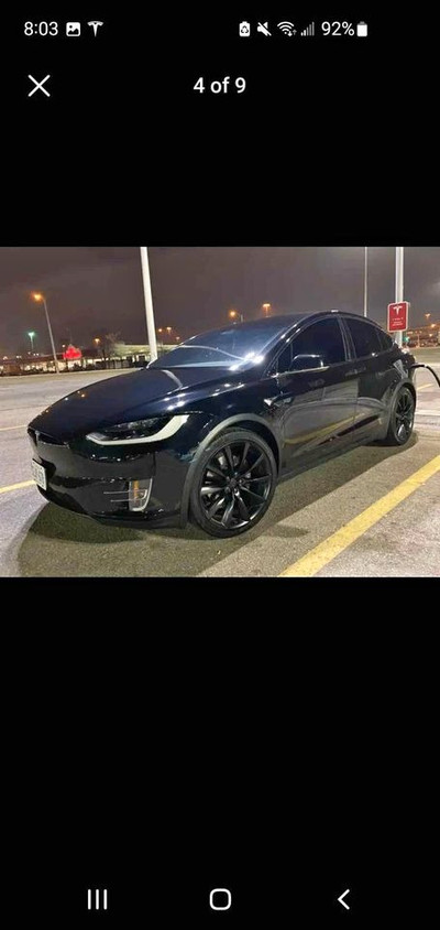 2017 Tesla Model X Black with white interior