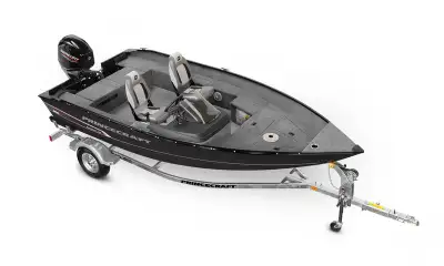 2025 Princecraft Holiday Max 162 WS (Black) 60hp ELPT CT EFI 4 Stroke Mercury Engine Single Axle Gal...