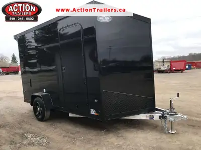 LEGACY SERIES ALL ALUMINUM FRAME 7' X 12' SINGLE AXLE CARGO WITH BARN DOORS, 12in. EXTRA HEIGHT, KAP...