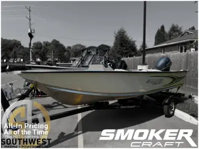 2023 Smoker-Craft Angler / Patriot 16 SC + $500 Tackle & Gear Credit Plus FREE Safety & Mooring Pkg!...
