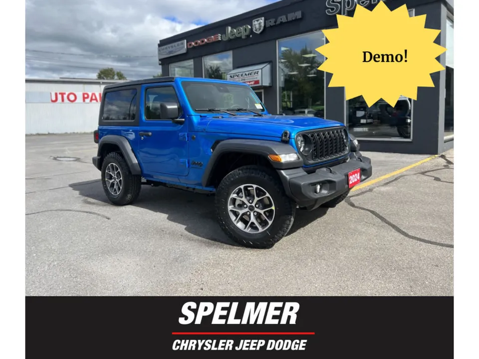 2024 Jeep Wrangler Sport S 4X4 - DEALER DEMO - 1,883KMS