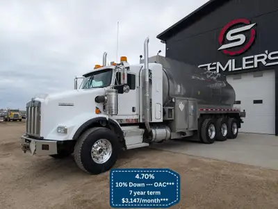 1 Owner!! 2007 Kenworth T800 Tri Drive Tanker Truck LAZER INOX TC407 Stainless 22,000L KMS: 615,008...