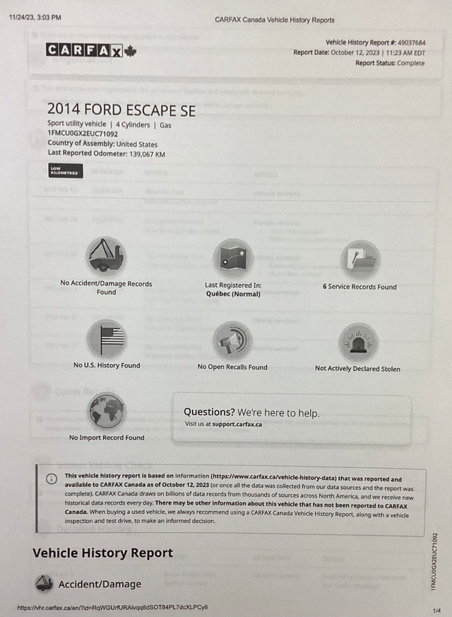 2014 Ford Escape in Cars & Trucks in City of Montréal - Image 2