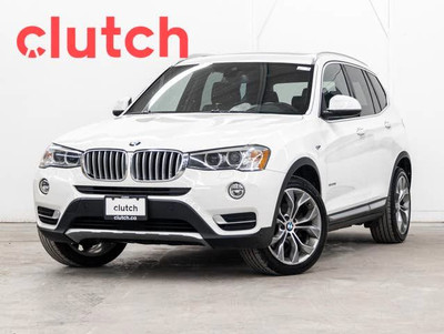 2017 BMW X3 xDrive28i AWD w/ Rearview Cam, Bluetooth, Nav