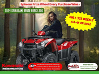 2024 KAWASAKI BRUTE FORCE 300 -0 Only $35 Weekly, All-in