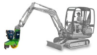 Laski FZ500 mini excavator mounted stump grinder