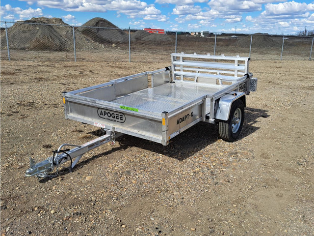 2023 Apogee 8 Ft S/A Aluminum Flat Deck Utility Trailer Adapt-X  in Cargo & Utility Trailers in Edmonton