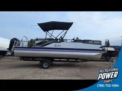 Experience luxury on the water with this 2024 Avalon Venture 2180 Quad Lounge Pontoon – where relaxa...