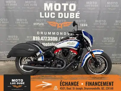 Indian Motorcycles Scout Icon 2018 SEULEMENT 4 310 KM FAIRING CUSTOM PAINT VALISES RIGIDES ÉCHAPPEME...