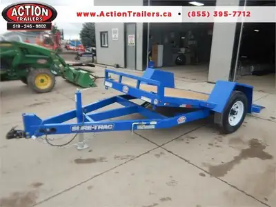 SURE-TRAC SINGLE AXLE 62" X 10' TILT DECK CAR HAULER WITH PAINT UPGRADE WE OFFER FINANCING FROM $0 D...