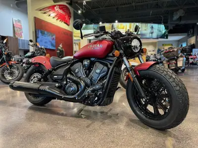 Our last 2025 Scout Bobber Limited in Red Smoke! Lots of nice new features on the new redesigned Sco...