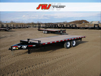 2024 SWS 20' Deck Over Wheel Trailer w/ Pull Out Ramps (2) 7K Ax