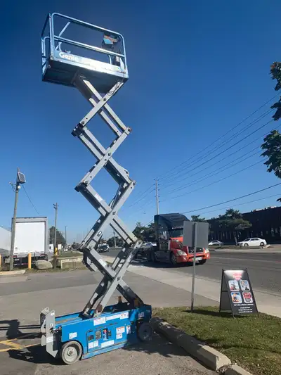 Genie Lift/Scissor Lift on Rent Available (Height: 19 feet) Rates: 1 Day: $90 1 Week: $320 4 Weeks:...